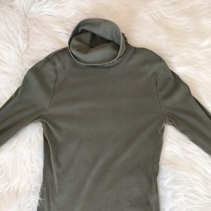 Green turtleneck